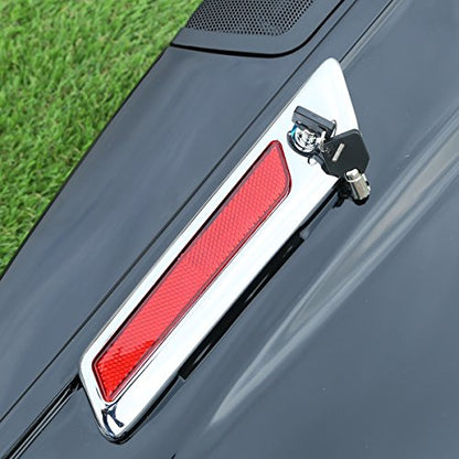 Motorcycle 5" Stretched Saddlebags Fit For Harley Touring 2014 (5" Stretched-Vivid Black W/ Chrome Latches & 5x7 Lids)