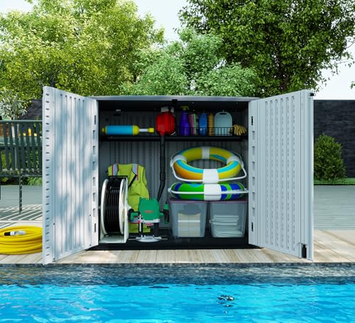 Storage Shed Weather Resistance (Ivory-White)