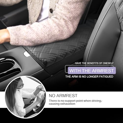 2025 2026 Murano Center Console Cover Compatible with 2025 2026 Nissan Murano Accessories 2025 Murano SL (2025-2026 Murano Thick Black)