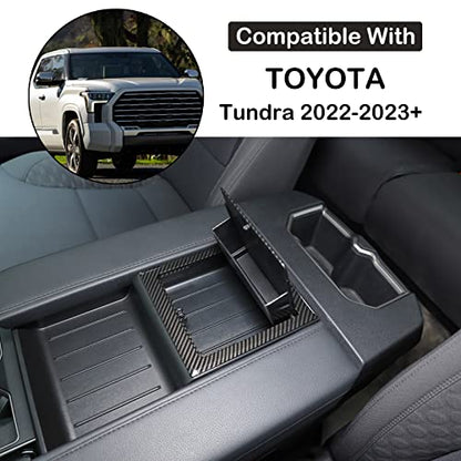 Car Armrest Hidden Storage Box for 2022 (Carbon Fiber Pattern)