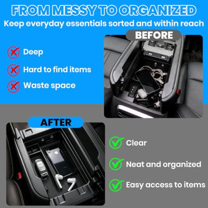 Center Console Organizer Compatible with Mazda CX (CX90 CX70)