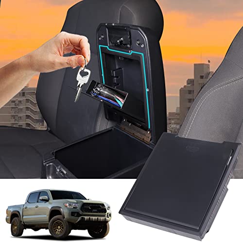 Car Center Console Organizer Armrest Hidden Storage Box Compatible with Toyota Tacoma 2016
