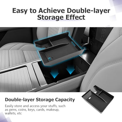Lincoln Nautilus Center Console Organizer Compatible with 2024 2025 2026 Lincoln Nautilus Premiere