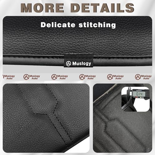 Armrest Cover for Ford Ranger 2024 (8) 24+ |Ranger| Black/Black Stitching, Regular)
