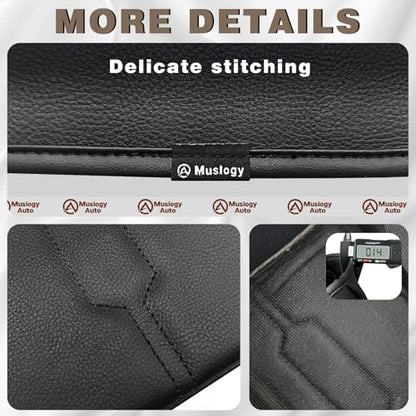Armrest Cover for Ford Ranger 2024 (8) 24+ |Ranger| Black/Black Stitching, Regular)