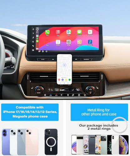 Car Phone Holder for Nissan Rogue 2024 2025 2026 12.3“ Screen Accessories (fit for Rogue 2024 2025 2026)