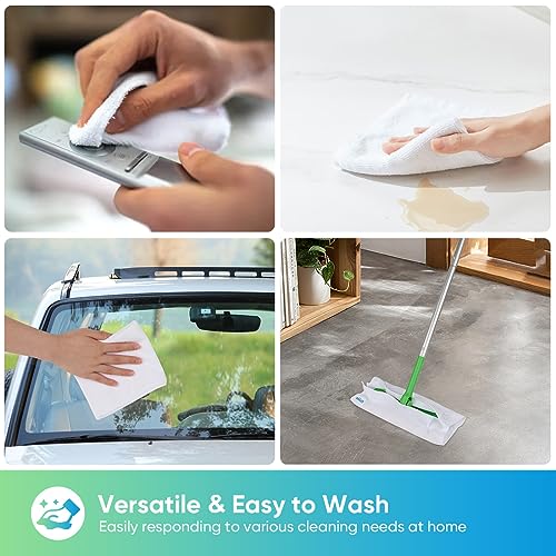 24PK Microfiber Cleaning Cloth (White)