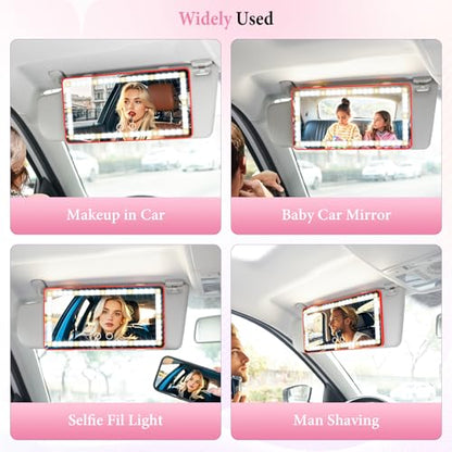 Car Sun Visor Vanity Mirror (Red / 1PCS)
