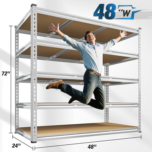 Garage Shelving (48" W x 72" H x 24" D)