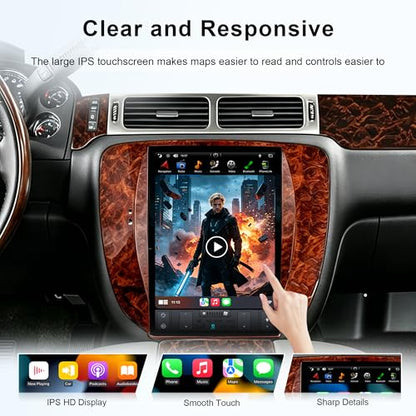 12.1 Inch CarPlay Radio for Chevy Tahoe Suburban GMC Yukon 2007 (PX6 Hexa core 4G+64G+DSP+Car Auto Play)