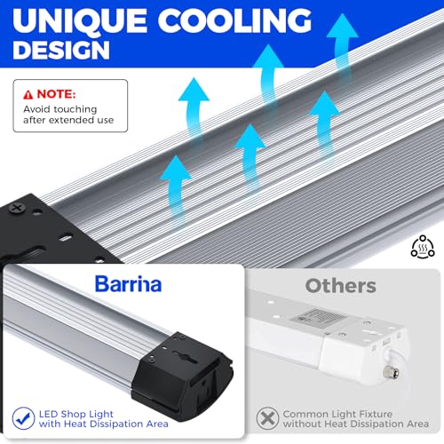 BS84 LED Shop Lights 4FT for Workshop (6500K / Black-84W-6 Packs)