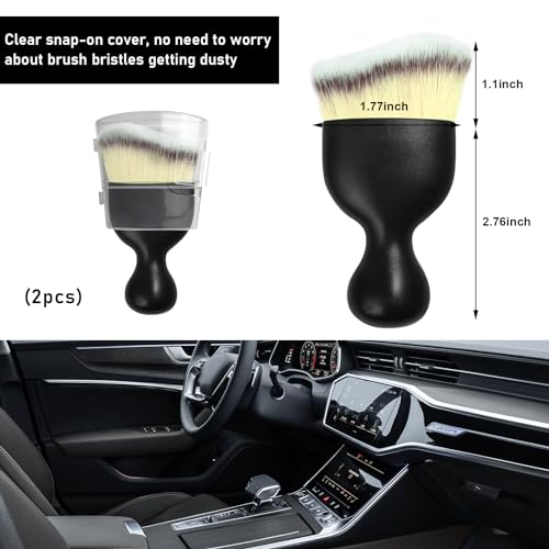 2 PCS Car Detailing Brush (Beige / 2 PCS)