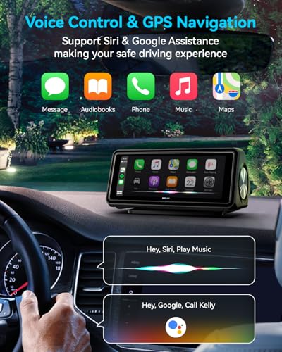 Portable Apple Carplay Screen for Car (Black)