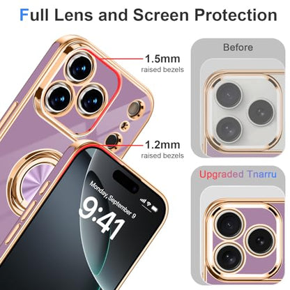 Designed for iPhone 17 Pro Max Case with Ring Stand Slim Purple (Purple / 6.9'' iPhone 17 Pro Max)