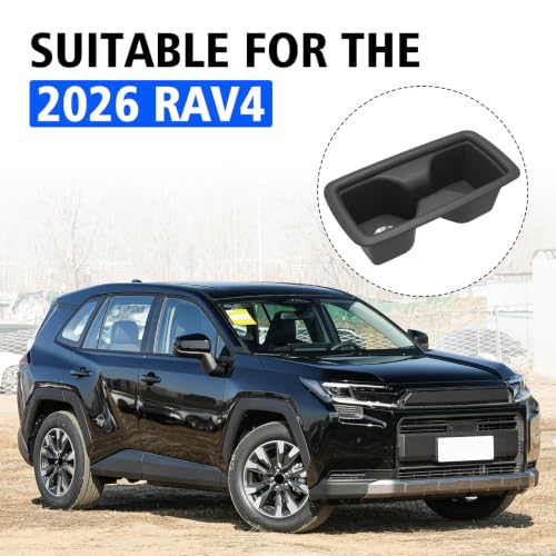Rear Row Seat Cup Holder Insert for Toyota RAV4 2026 Car Drink Holders (for Toyota RAV4 Rear Row Seat Black)