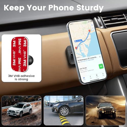 for MagSafe Car Mount Charger iPhone Wireless Car Charger (15W Red)
