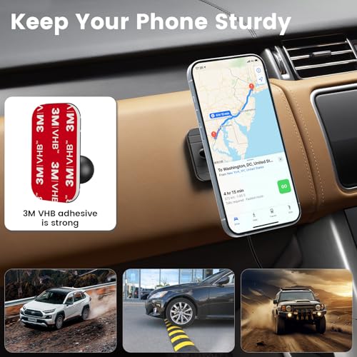 for MagSafe Car Mount Charger iPhone Wireless Car Charger (15W Gray Dark)