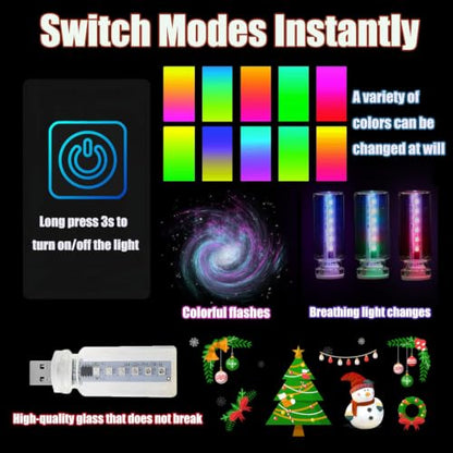 13 in 1 Car USB Night Light (1Pcs)
