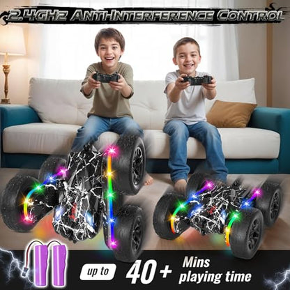 Rc Cars Toys for Boys Remote Control Car 2.4 GHz Black Toys for Ages 5 (Black)