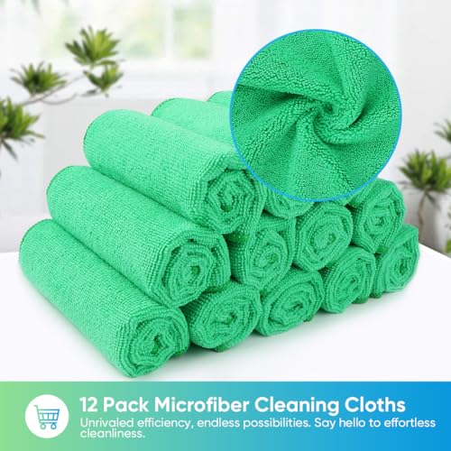 Green Microfiber Cleaning Cloth (Green)