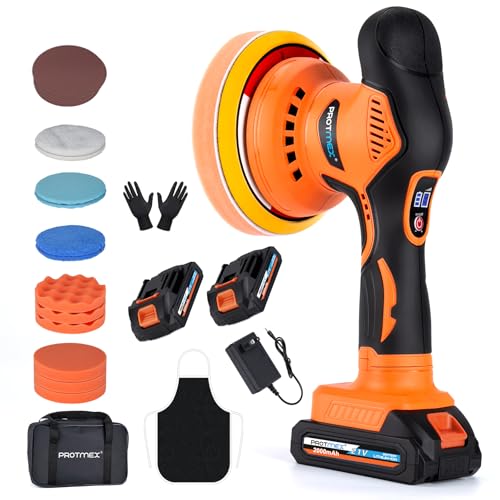 Cordless Car Buffer Polisher w (Orange)