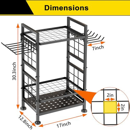 3 Tier Garden Tool Organizer (17 x 12.8 x 30.3 / Black)