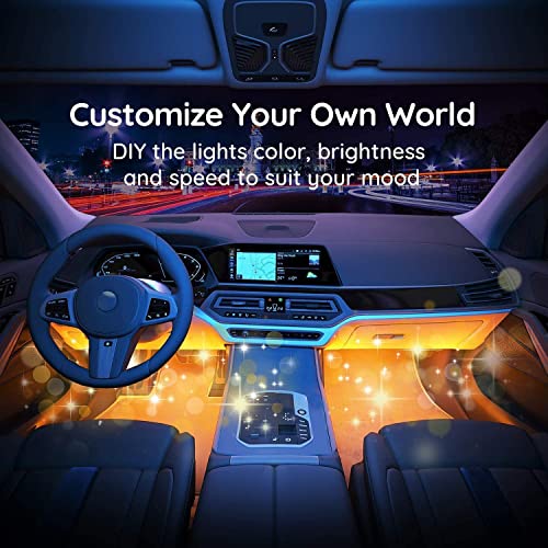4PCS 48 LED Car Interior Lights (Multi-Color 48 Lights)