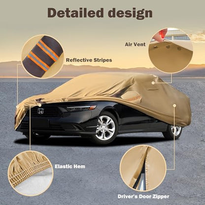 Accord Car Cover Waterproof All Weather Compatible with Honda Accord (B Compatible with Honda Accord)