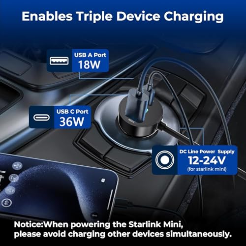 3 in 1 Starlink Mini Cable 10FT (Black-gray / 10FT)