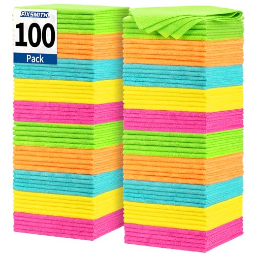 Microfiber Cleaning Cloth (100PK / 5 Colors)
