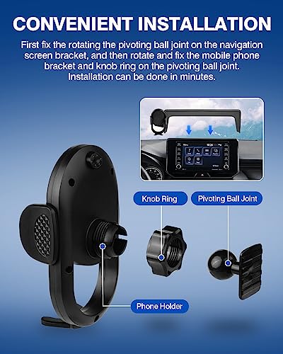 Car Phone Holder for 2021 (Auto-Look / Toyota Venza 2021-2024(8-In))