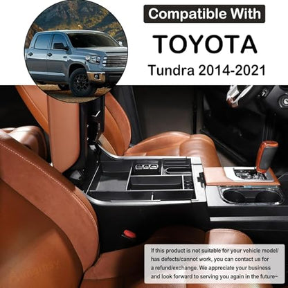 Car Armrest Storage Box Compatible with Toyota Tundra 2014 (Center Armrest Storage Box)