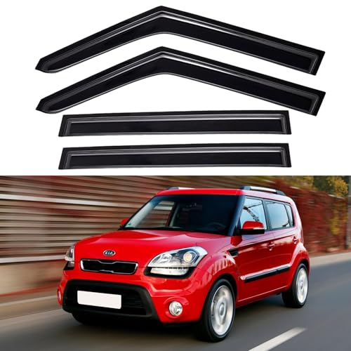 Window Visors Rain Guards for 2009 2010 2011 2012 2013 Kia Soul (2009-2013 Kia Soul)