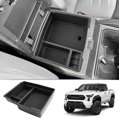 2025 2026 Tacoma Center Console Organizer Fit for 2024 2025 2026 Tacoma Accessories Armrest Storage Box Armrest Organizer Insert Tray Armrest Console Organizer