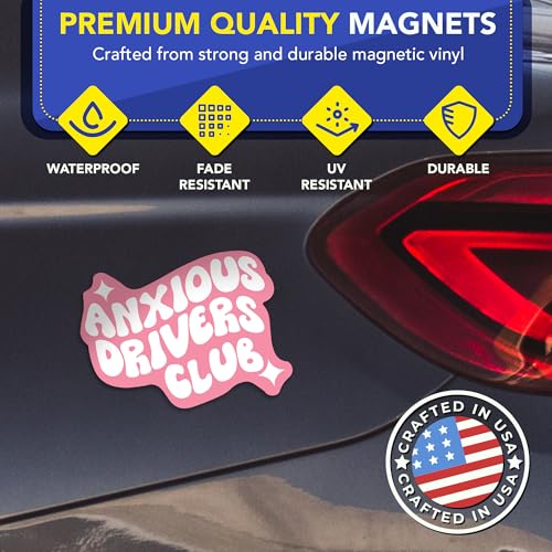 Anxious Drivers Club 4x5 Inches Funny Car Magnet (Anxious Drivers Club)