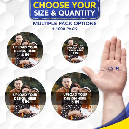 Custom Round Car Magnet 5 Inch (1 Pack)