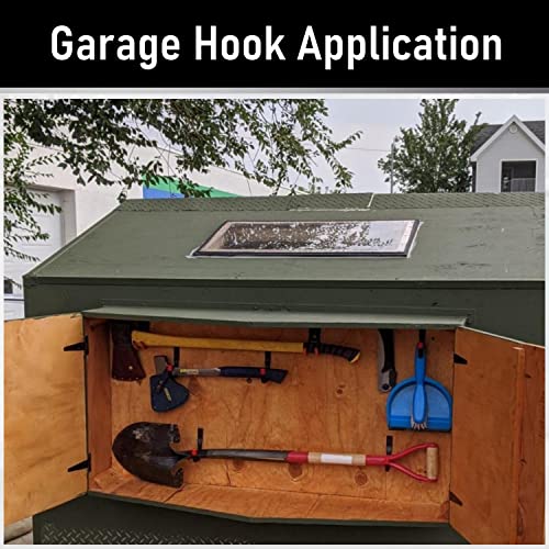 12 Pack Garage Hooks (4.7 Inch x 3.5 Inch)