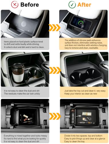 3PCS Center Console Organizer for Mazda CX5 2026 Accessories (3pcs)