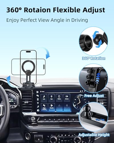 Car Phone Holder for 2022 (Silverado/GMC Sierra 2022-2026 (Extension Rod) / Magsafe)