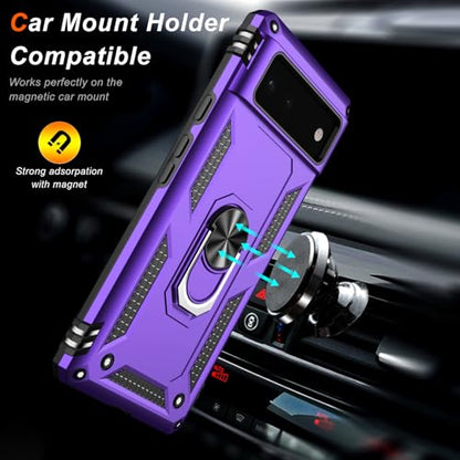 for Google Pixel 6A Case with Screen Protector (Purple / Google Pixel 6A)