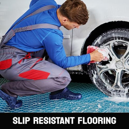 7.5x17 FT Garage Floor Mat for Under Car (Blue / 7.5'x17')