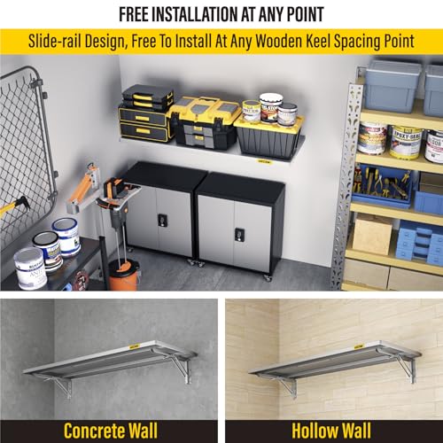 1.2x3ft Adjustable Rail Type Folding Storage Rack Shelf (1.2x3ft / Silver Gray)