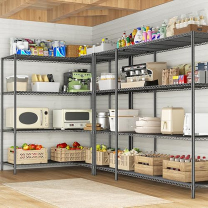 52.4W Wire Shelving Rack (13.78"D x 52.36"W x 59"H)