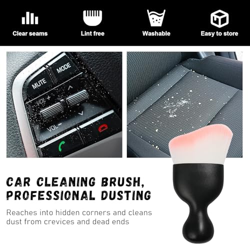 2 PCS Car Detailing Brush (White/Pink / 2 PCS)