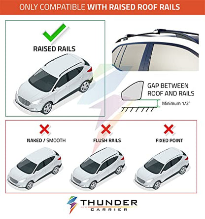 Catch USA Car Roof Rack Cross Bars for Subaru Outback Wilderness with Lock 2021 2022 2023 Aluminum Cross Bar for Rooftop Cargo Carrier Luggage Kayak Canoe Bike Snowboard (BLACK)
