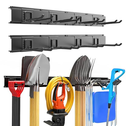 Garage Garden Tool Organizer Wall Mount (64 Inches - 4PC)