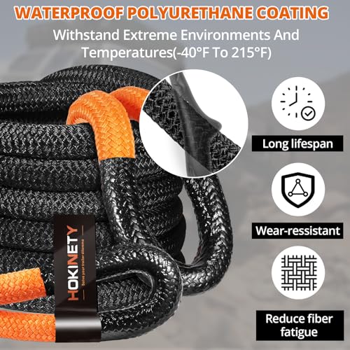 Kinetic Recovery Tow Rope (Black / 1.26"x30ft)