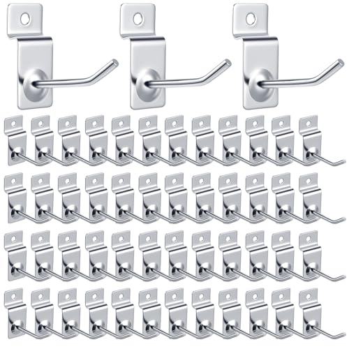 100 Pack Heavy Duty Slatwall Hooks Metal for Garage (2 Inch)