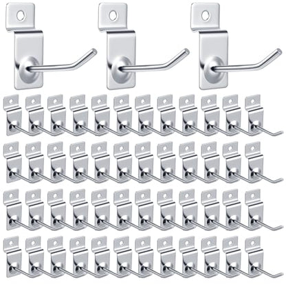 100 Pack Heavy Duty Slatwall Hooks Metal for Garage (2 Inch)