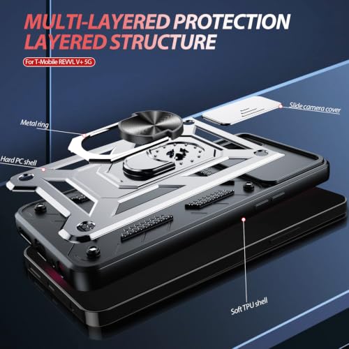 for T Mobile REVVL V+ 5G Phone Case (T-Mobile REVVL V+ 5G（6.82"） / Silver)